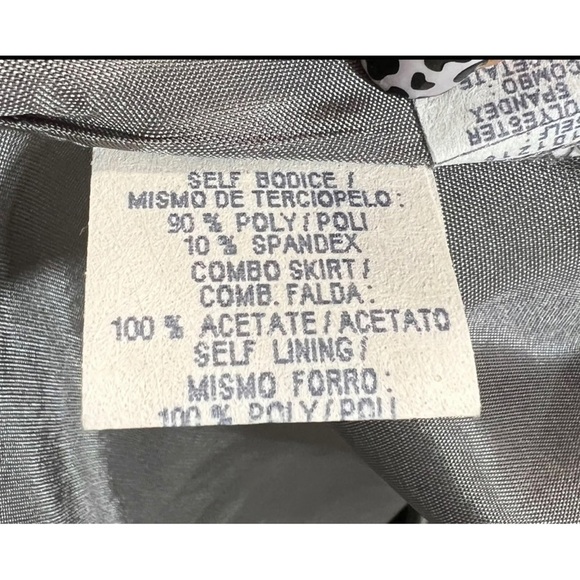 Crimson Lawrence Kurtz Sz 4P Black Velvet Silver Taffeta Long Formal Dress Gown - Picture 9 of 9